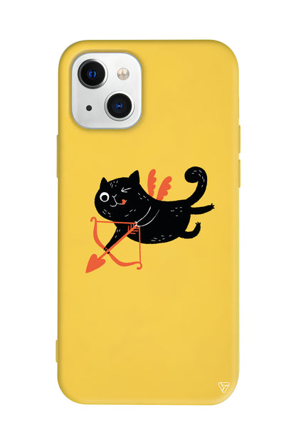 Kedi Eros Lansman Model İçi Kadife Silikon Telefon Kılıfı – Plus Serisine Özel