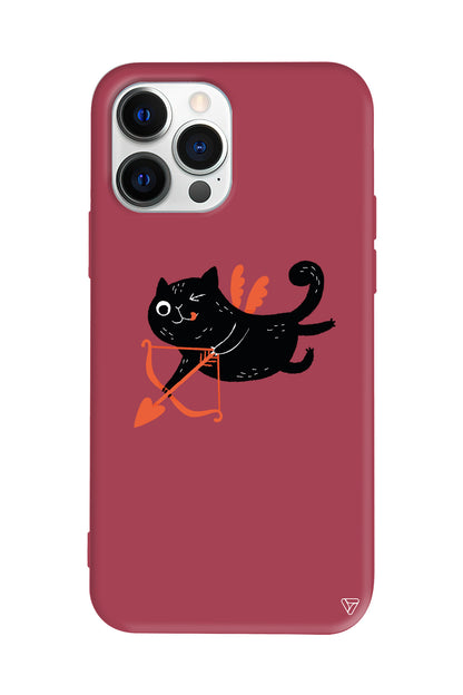 Kedi Eros Lansman Model İçi Kadife Silikon Telefon Kılıfı