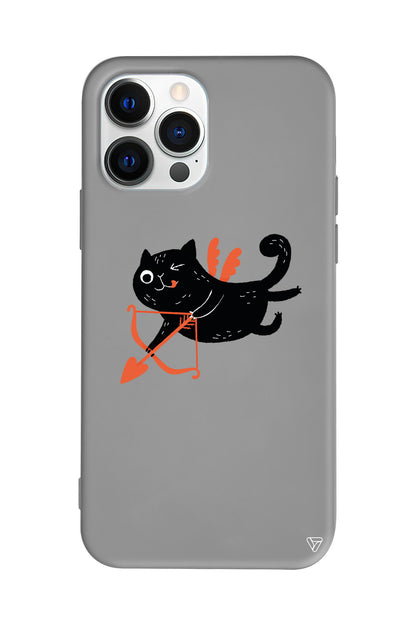 Kedi Eros Lansman Model İçi Kadife Silikon Telefon Kılıfı