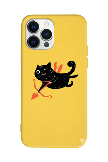 Kedi Eros Lansman Model İçi Kadife Silikon Telefon Kılıfı