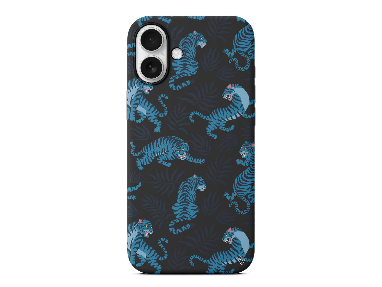 Mavi Leopar Lansman Model İçi Kadife Silikon Telefon Kılıfı