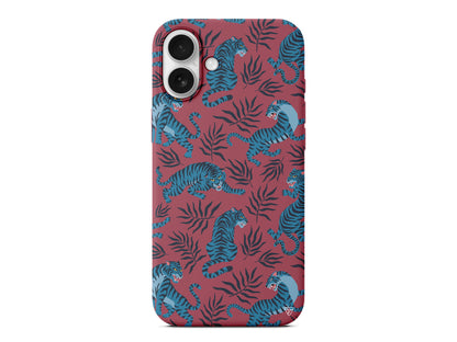 Mavi Leopar Lansman Model İçi Kadife Silikon Telefon Kılıfı – Plus Serisine Özel