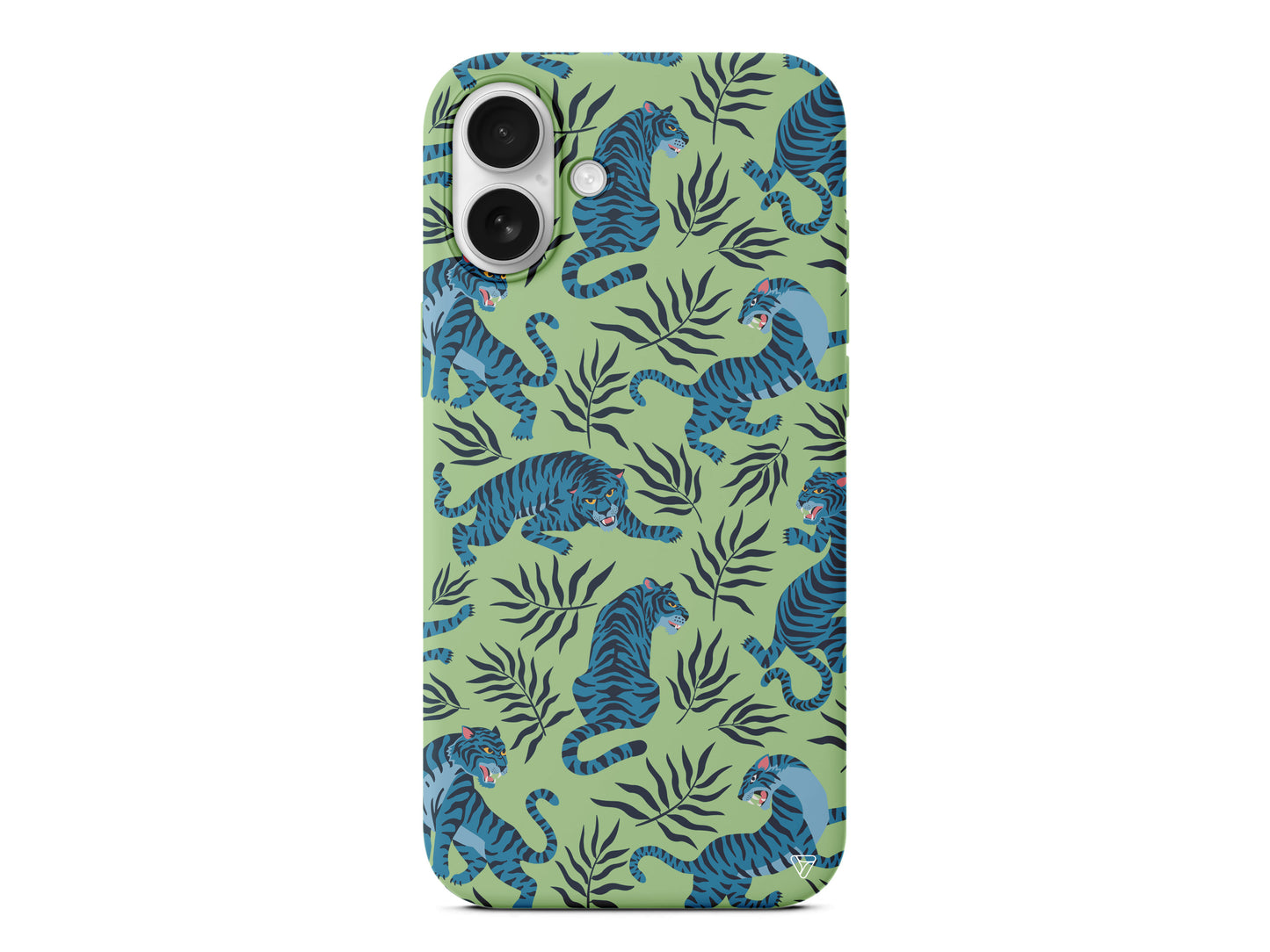 Mavi Leopar Lansman Model İçi Kadife Silikon Telefon Kılıfı