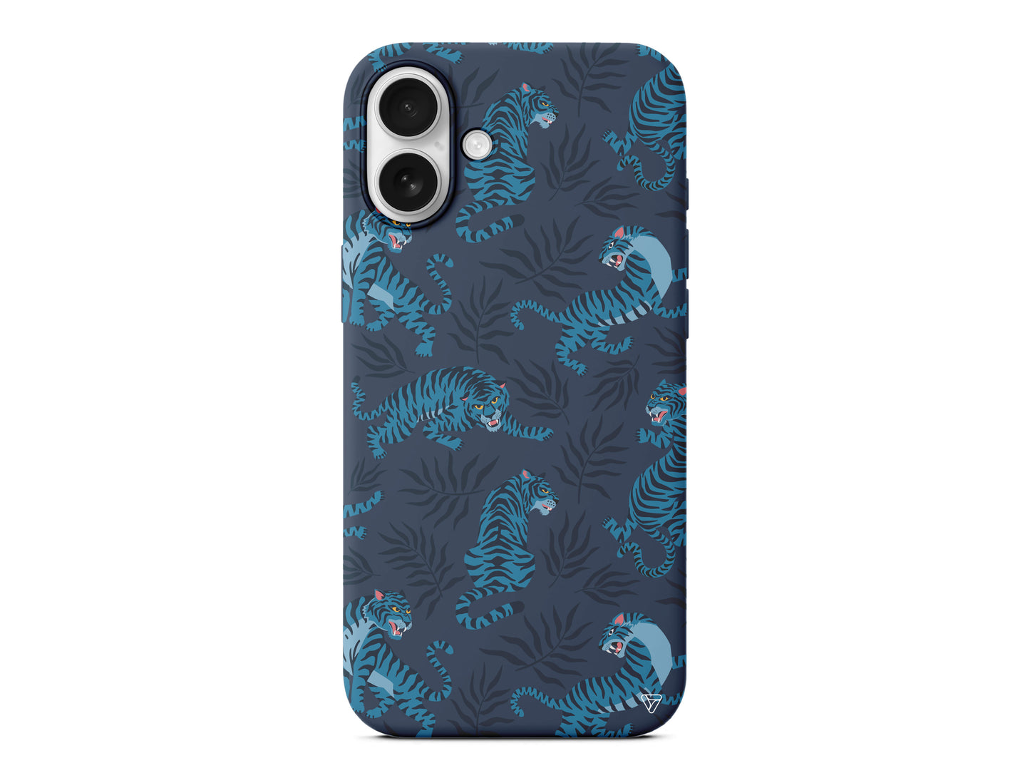 Mavi Leopar Lansman Model İçi Kadife Silikon Telefon Kılıfı