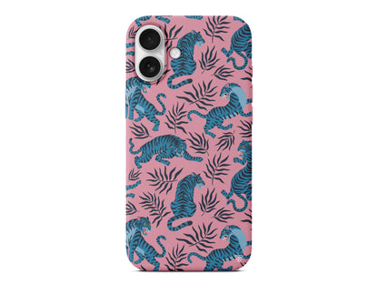 Mavi Leopar Lansman Model İçi Kadife Silikon Telefon Kılıfı – Plus Serisine Özel