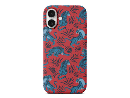 Mavi Leopar Lansman Model İçi Kadife Silikon Telefon Kılıfı – Plus Serisine Özel