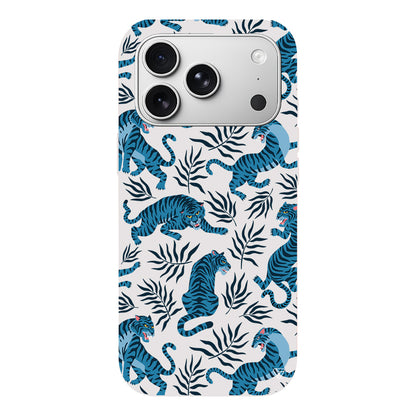 Mavi Leopar Lansman Model İçi Kadife Silikon Telefon Kılıfı