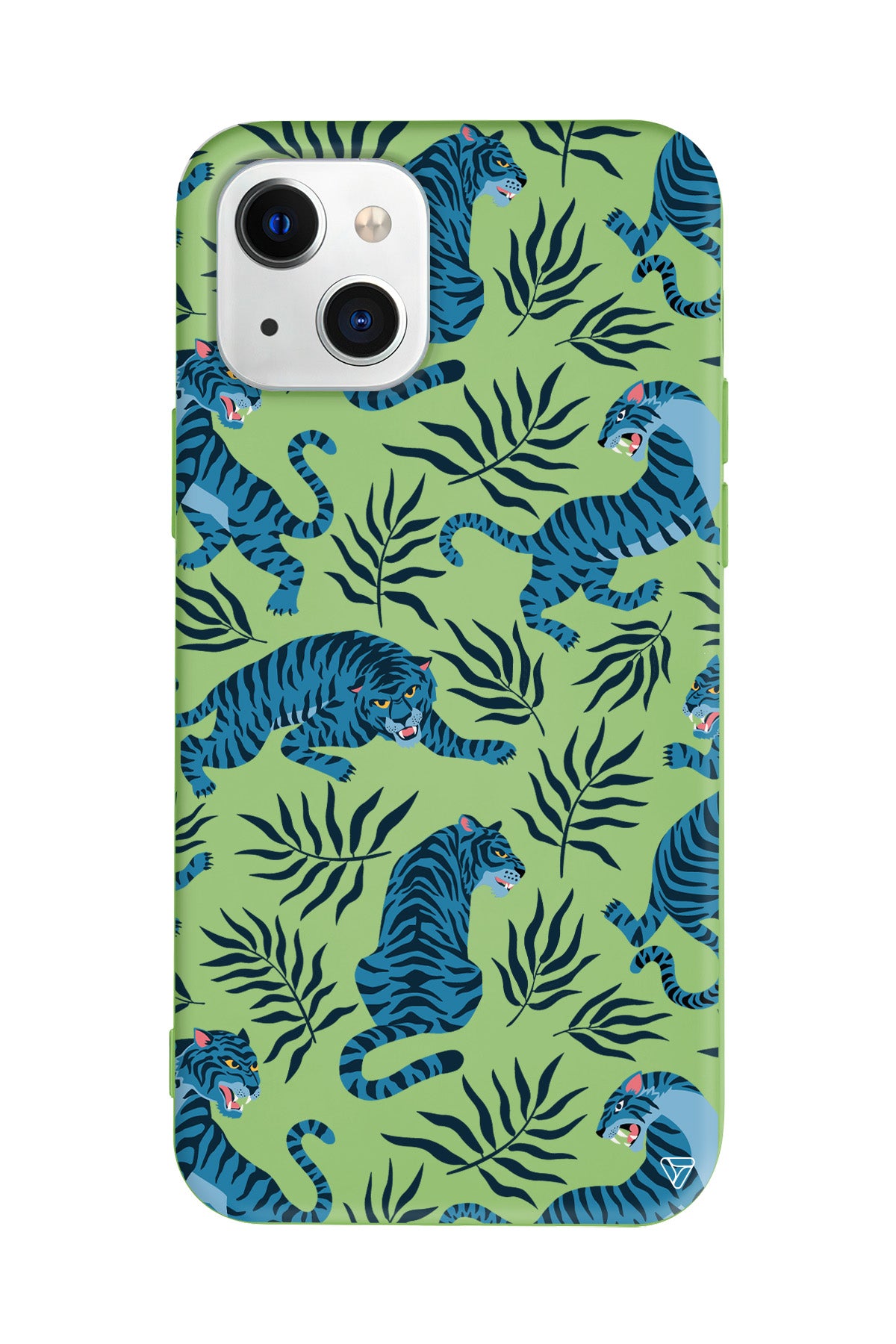 Mavi Leopar Lansman Model İçi Kadife Silikon Telefon Kılıfı – Plus Serisine Özel