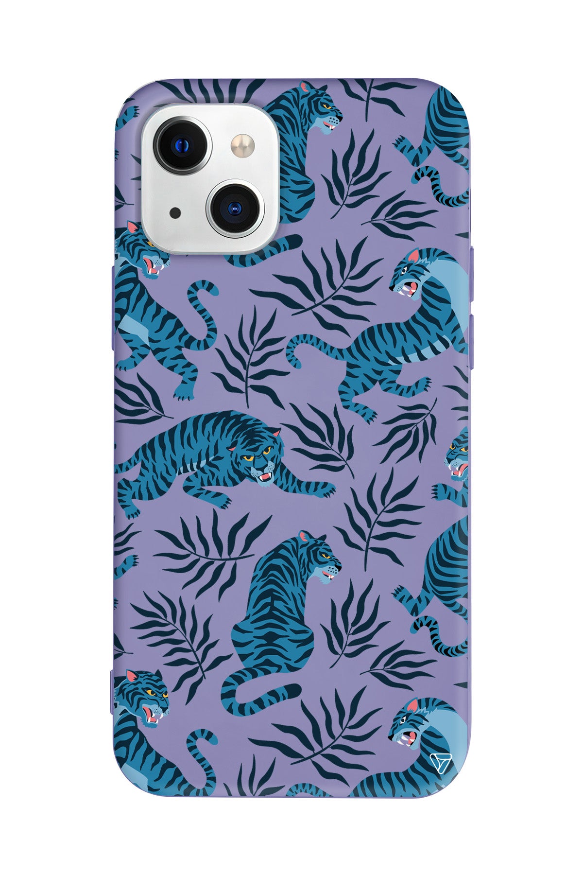 Mavi Leopar Lansman Model İçi Kadife Silikon Telefon Kılıfı