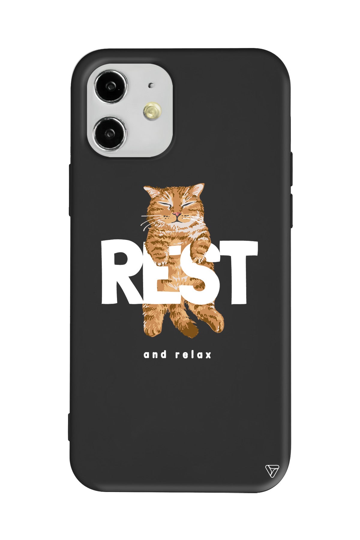 Rest Kedi Lansman Model İçi Kadife Silikon Telefon Kılıfı