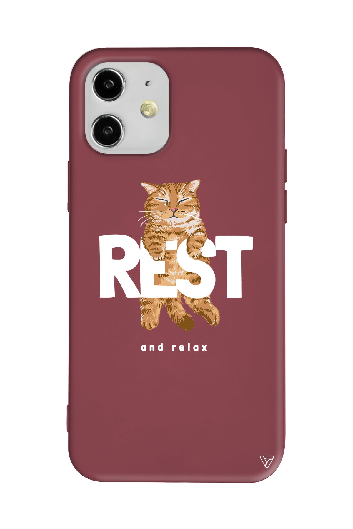 Rest Kedi Lansman Model İçi Kadife Silikon Telefon Kılıfı