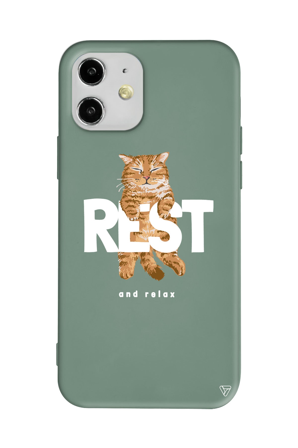 Rest Kedi Lansman Model İçi Kadife Silikon Telefon Kılıfı