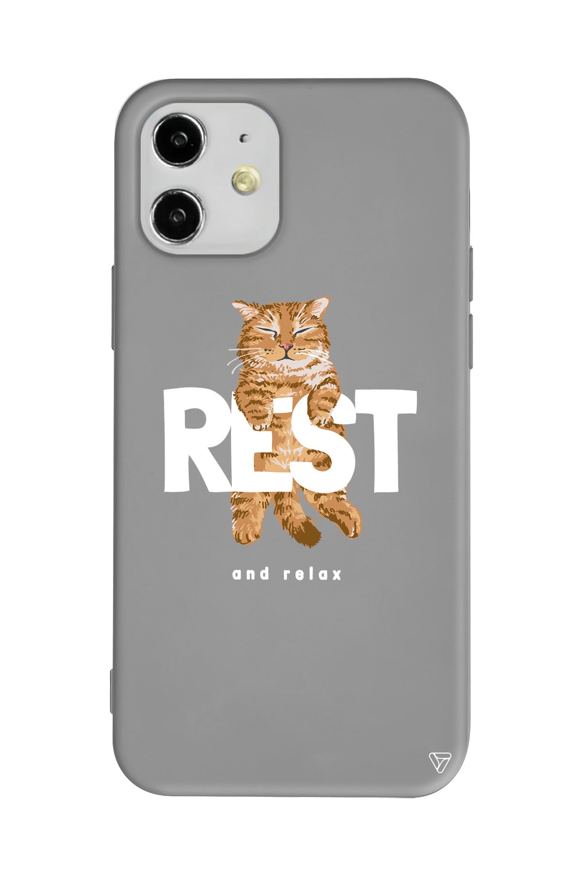 Rest Kedi Lansman Model İçi Kadife Silikon Telefon Kılıfı