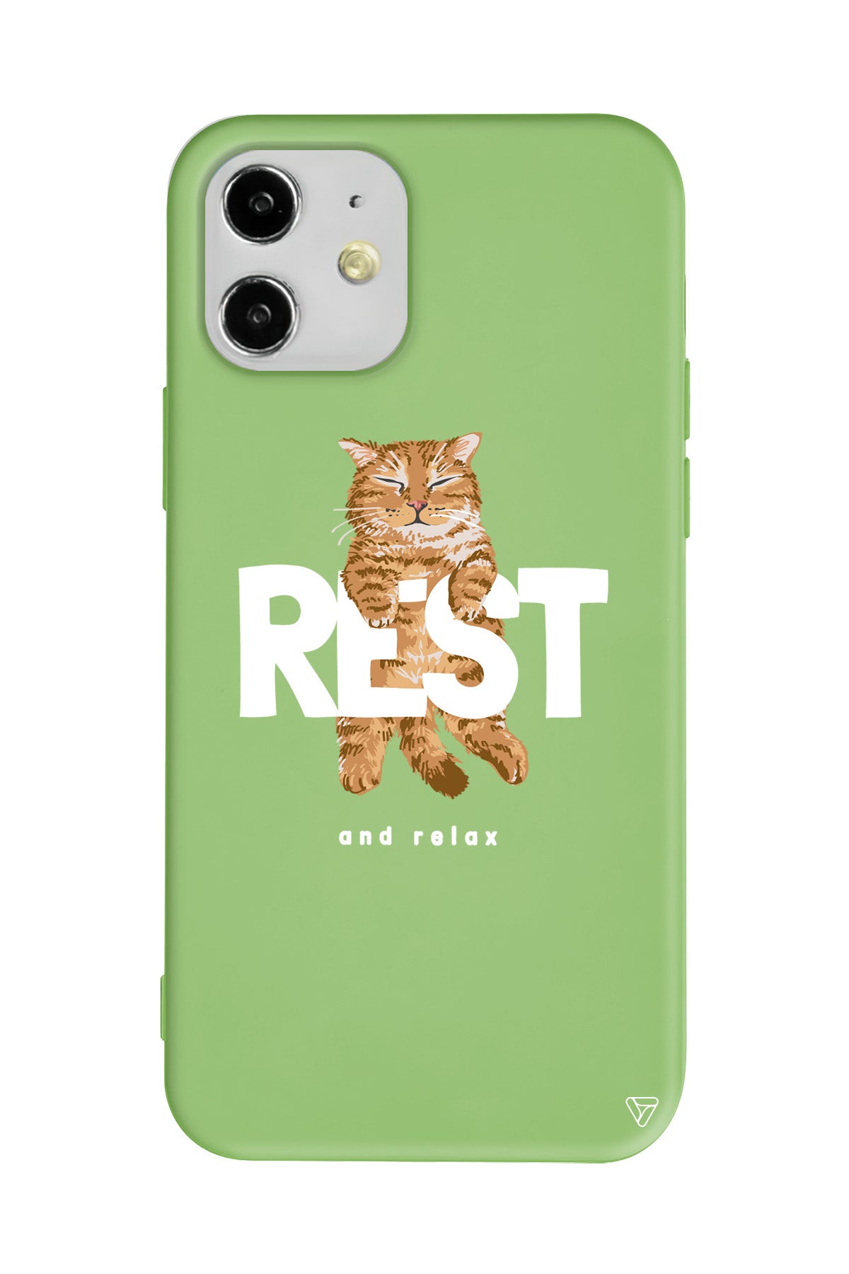 Rest Kedi Lansman Model İçi Kadife Silikon Telefon Kılıfı