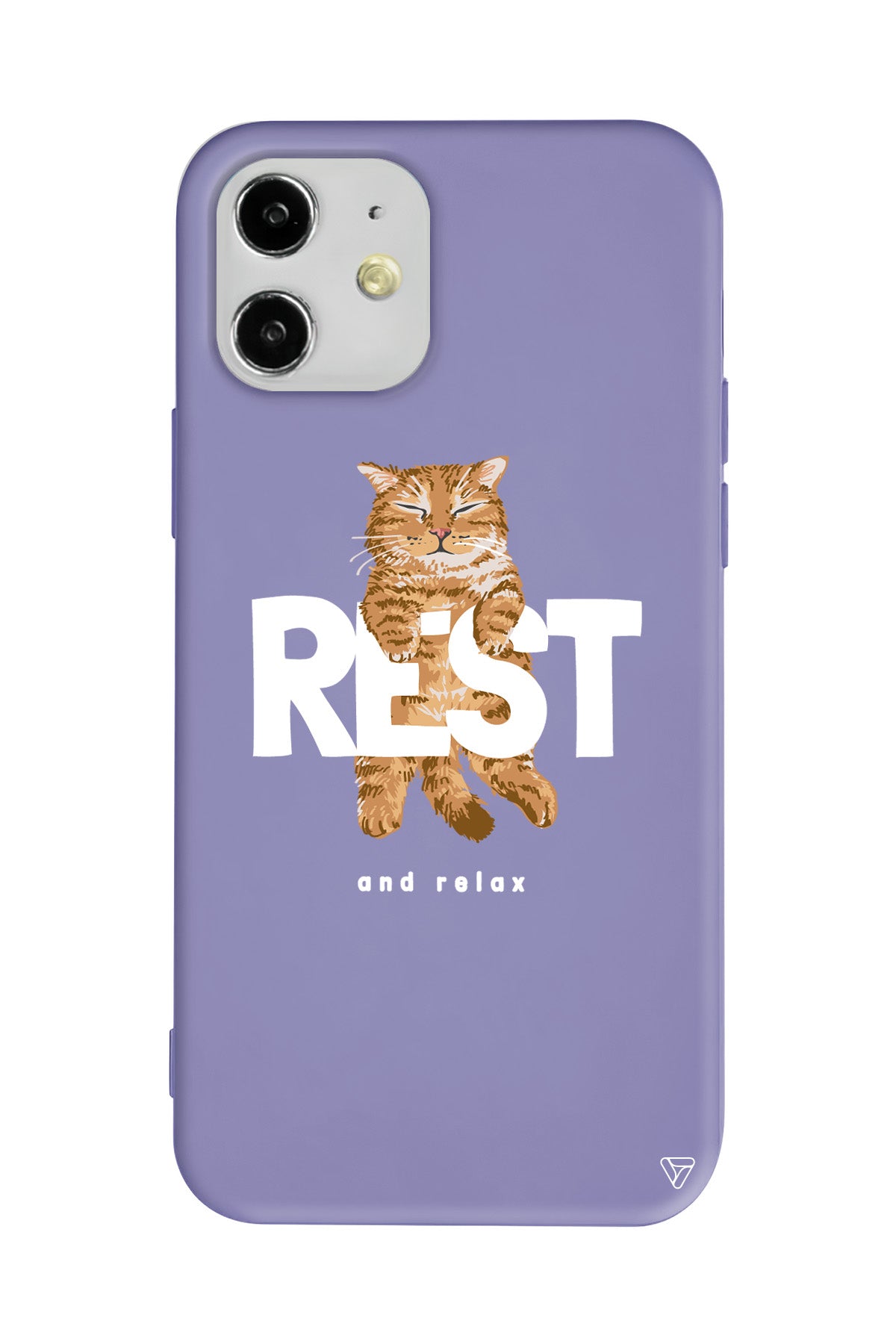 Rest Kedi Lansman Model İçi Kadife Silikon Telefon Kılıfı