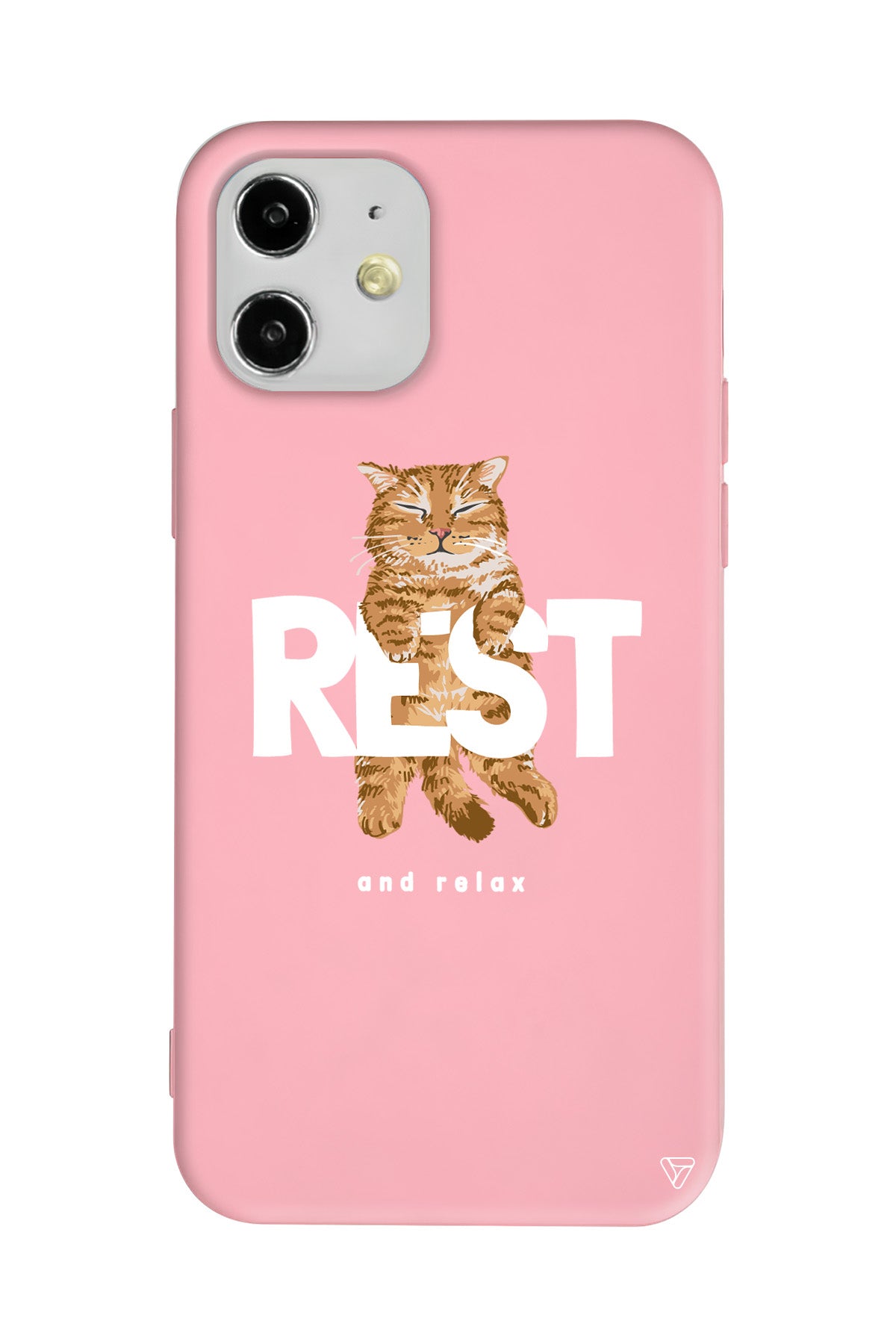 Rest Kedi Lansman Model İçi Kadife Silikon Telefon Kılıfı