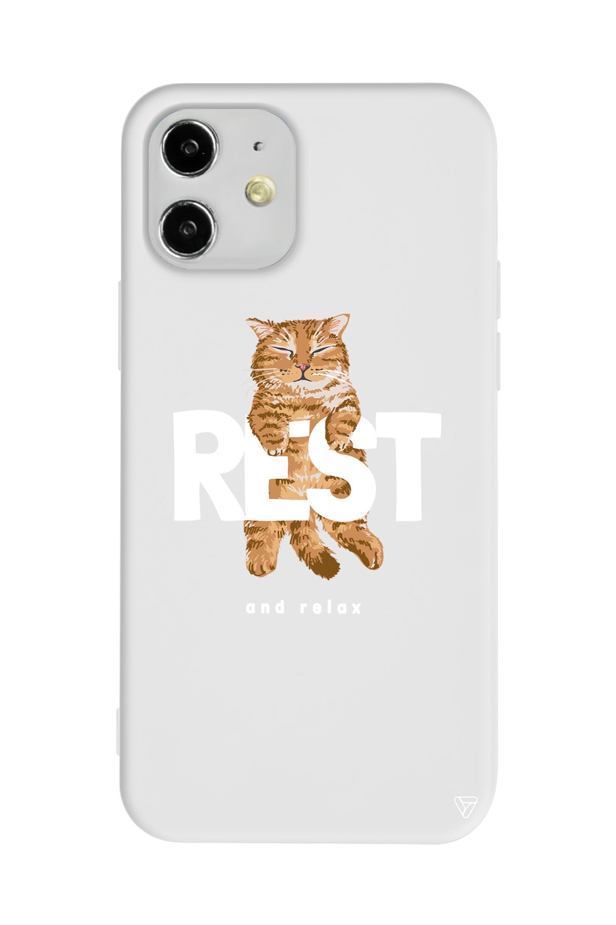 Rest Kedi Lansman Model İçi Kadife Silikon Telefon Kılıfı