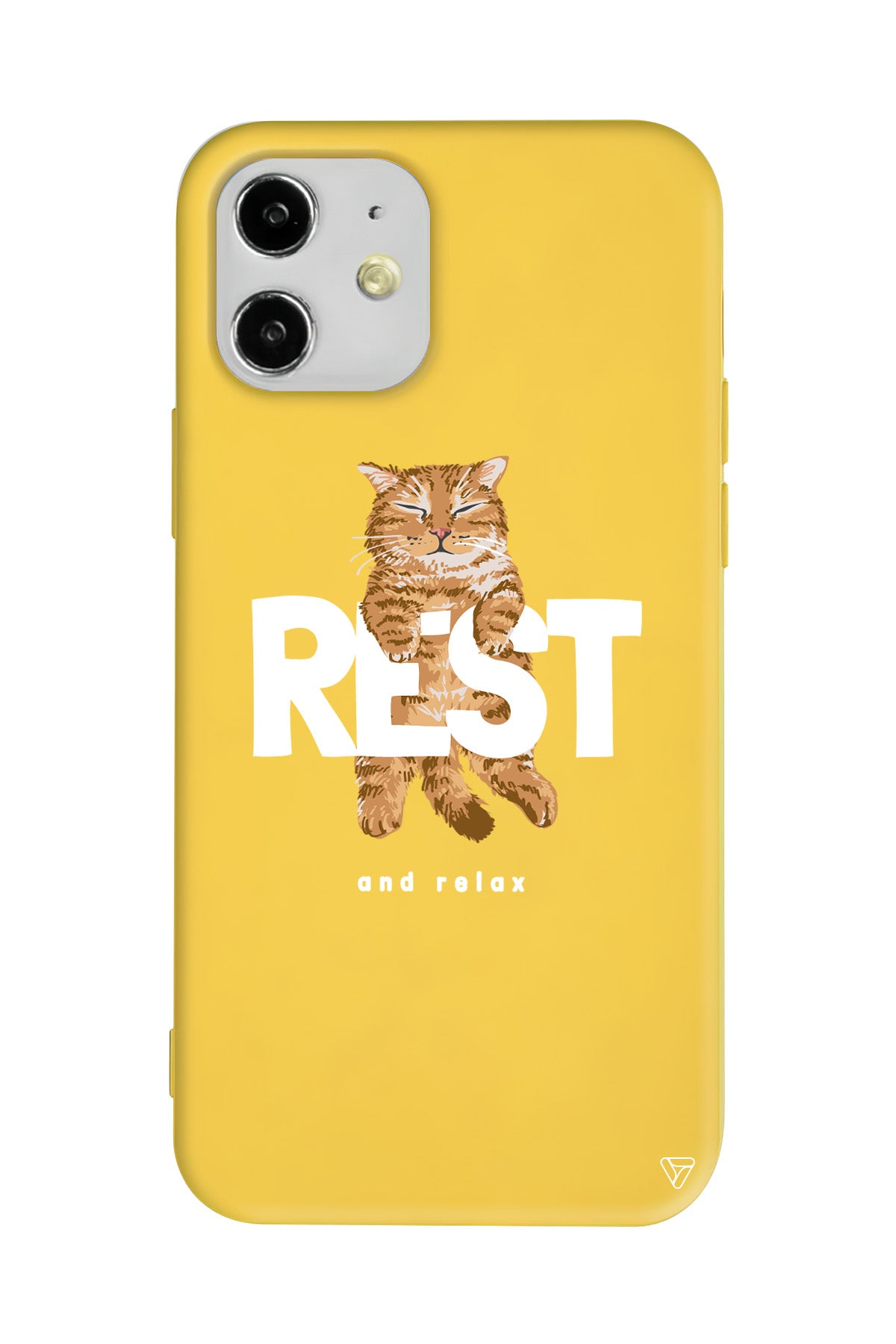 Rest Kedi Lansman Model İçi Kadife Silikon Telefon Kılıfı