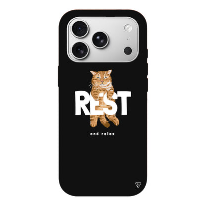 Rest Kedi Lansman Model İçi Kadife Silikon Telefon Kılıfı