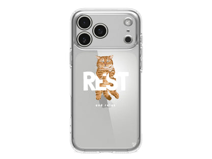 Rest Kedi Lansman Model İçi Kadife Silikon Telefon Kılıfı