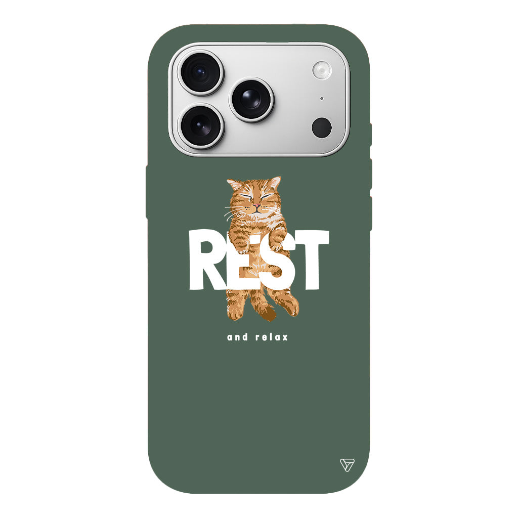Rest Kedi Lansman Model İçi Kadife Silikon Telefon Kılıfı
