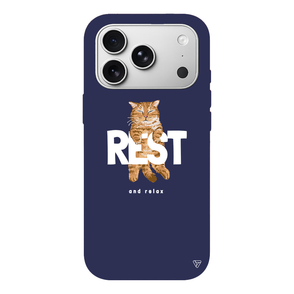 Rest Kedi Lansman Model İçi Kadife Silikon Telefon Kılıfı