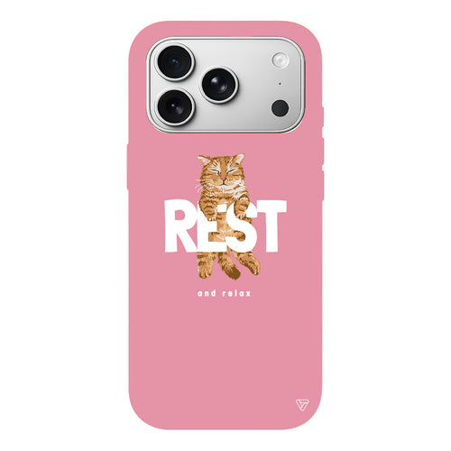 Rest Kedi Lansman Model İçi Kadife Silikon Telefon Kılıfı