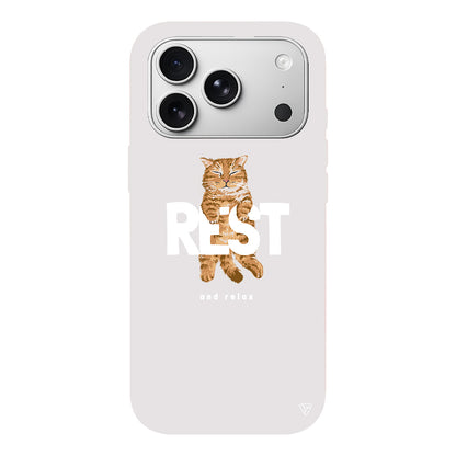 Rest Kedi Lansman Model İçi Kadife Silikon Telefon Kılıfı