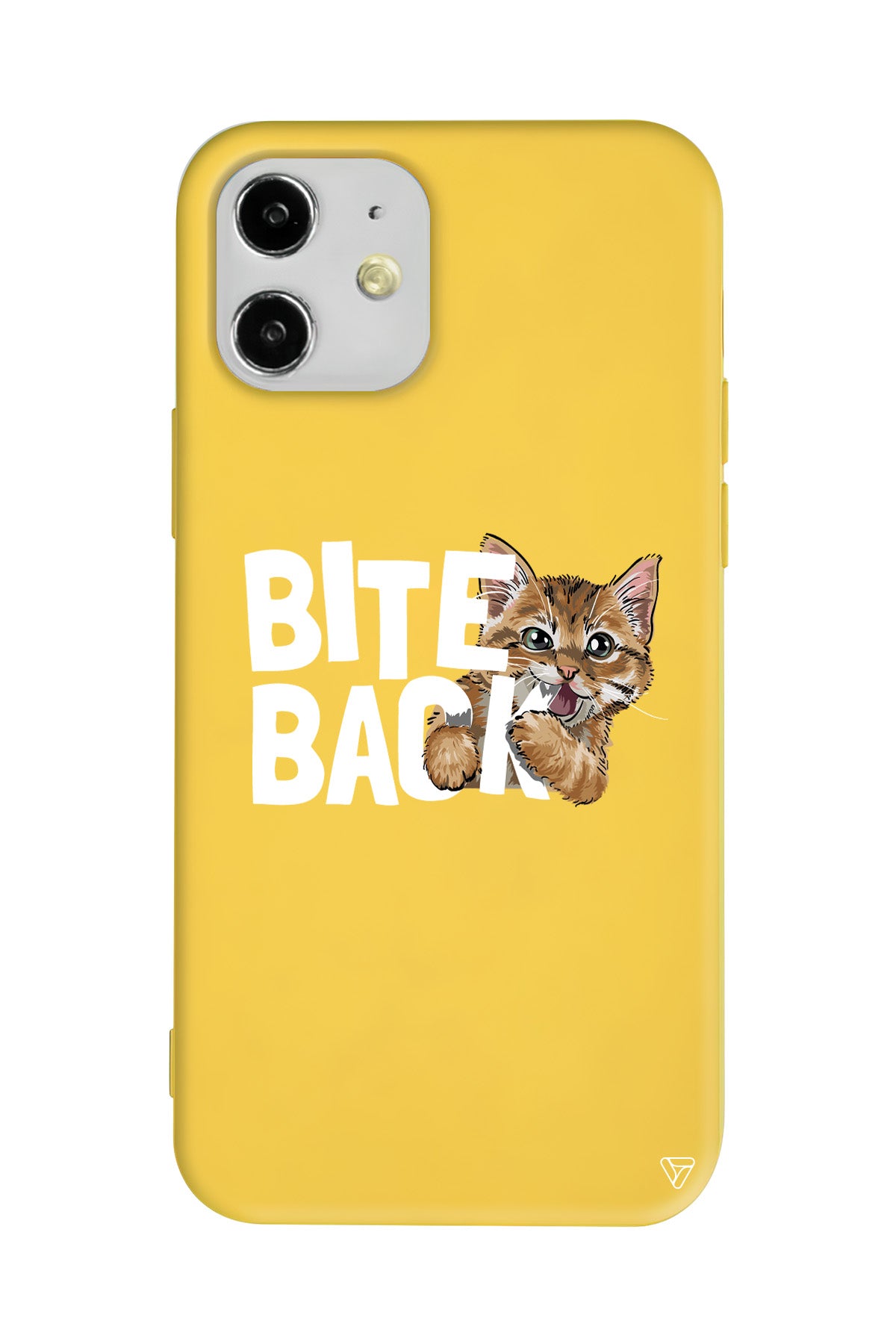 Harf Isıran Kedi Lansman Model İçi Kadife Silikon Telefon Kılıfı