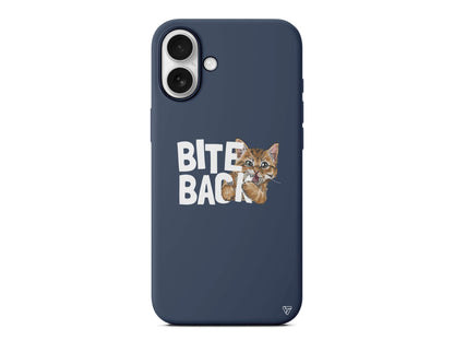 Harf Isıran Kedi Lansman Model İçi Kadife Silikon Telefon Kılıfı