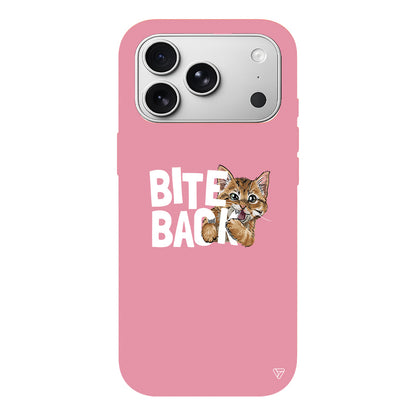 Harf Isıran Kedi Lansman Model İçi Kadife Silikon Telefon Kılıfı