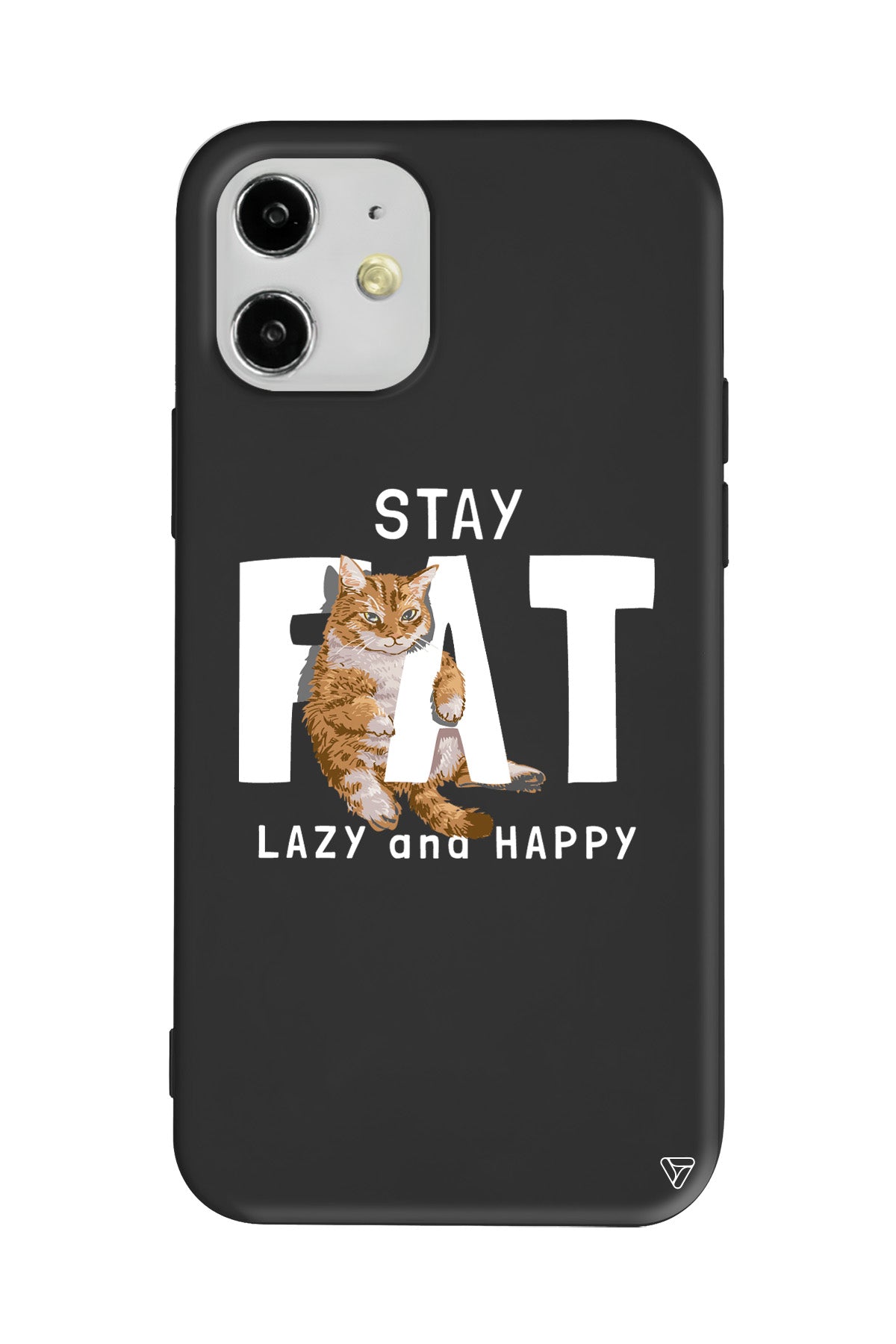 Şişman Kedi Lansman Model İçi Kadife Silikon Telefon Kılıfı