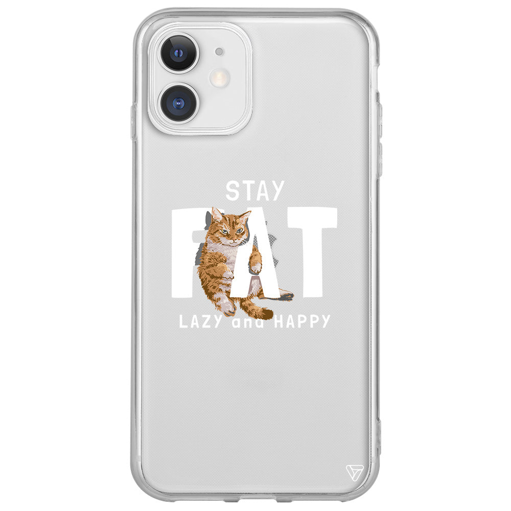 Şişman Kedi Lansman Model İçi Kadife Silikon Telefon Kılıfı