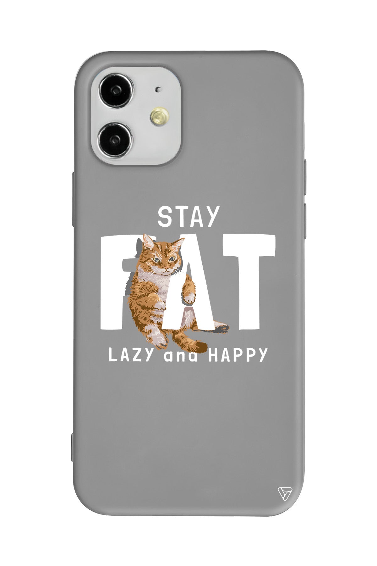 Şişman Kedi Lansman Model İçi Kadife Silikon Telefon Kılıfı