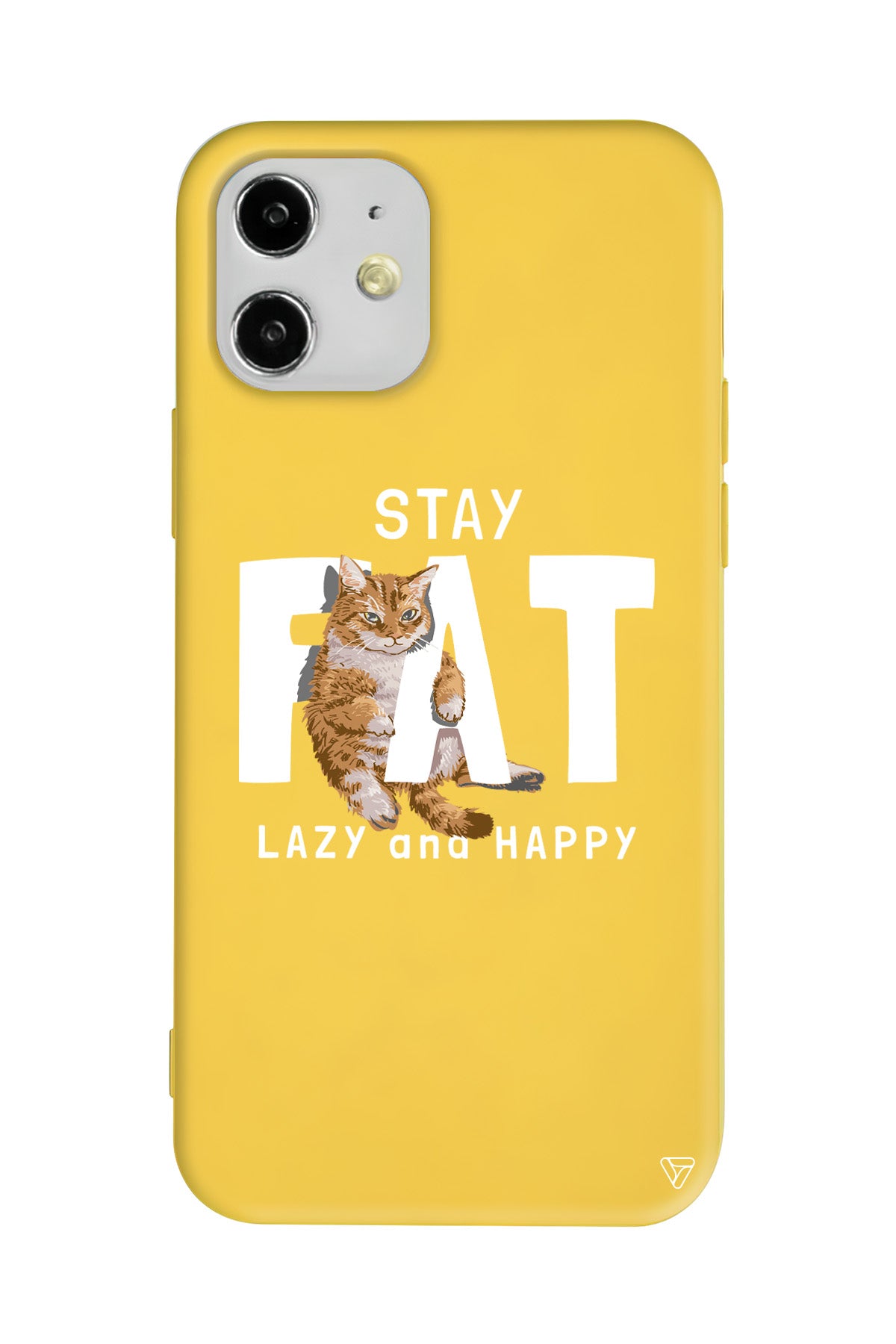 Şişman Kedi Lansman Model İçi Kadife Silikon Telefon Kılıfı