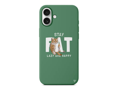 Şişman Kedi Lansman Model İçi Kadife Silikon Telefon Kılıfı – Plus Serisine Özel