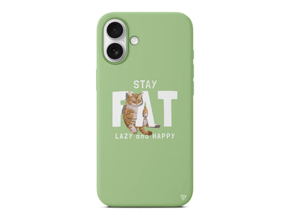 Şişman Kedi Lansman Model İçi Kadife Silikon Telefon Kılıfı – Plus Serisine Özel