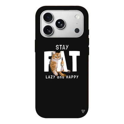 Şişman Kedi Lansman Model İçi Kadife Silikon Telefon Kılıfı