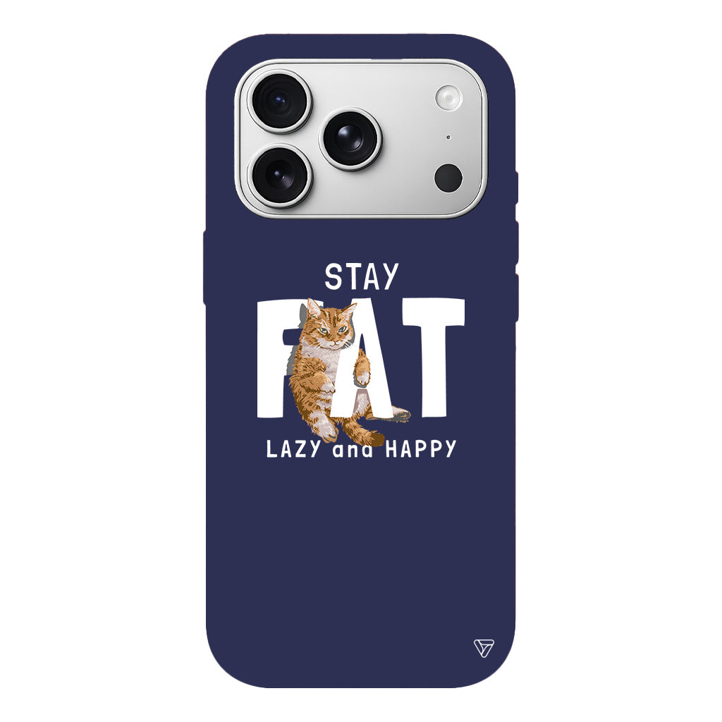 Şişman Kedi Lansman Model İçi Kadife Silikon Telefon Kılıfı