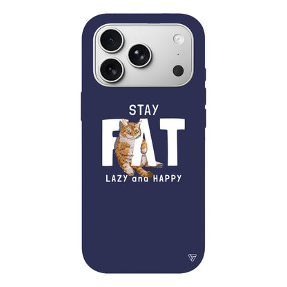 Şişman Kedi Lansman Model İçi Kadife Silikon Telefon Kılıfı