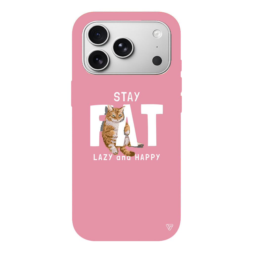 Şişman Kedi Lansman Model İçi Kadife Silikon Telefon Kılıfı