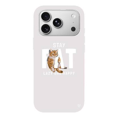 Şişman Kedi Lansman Model İçi Kadife Silikon Telefon Kılıfı