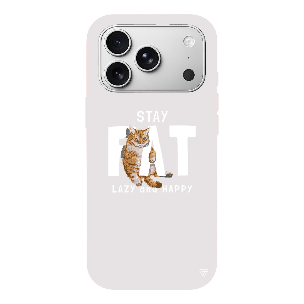 Şişman Kedi Lansman Model İçi Kadife Silikon Telefon Kılıfı