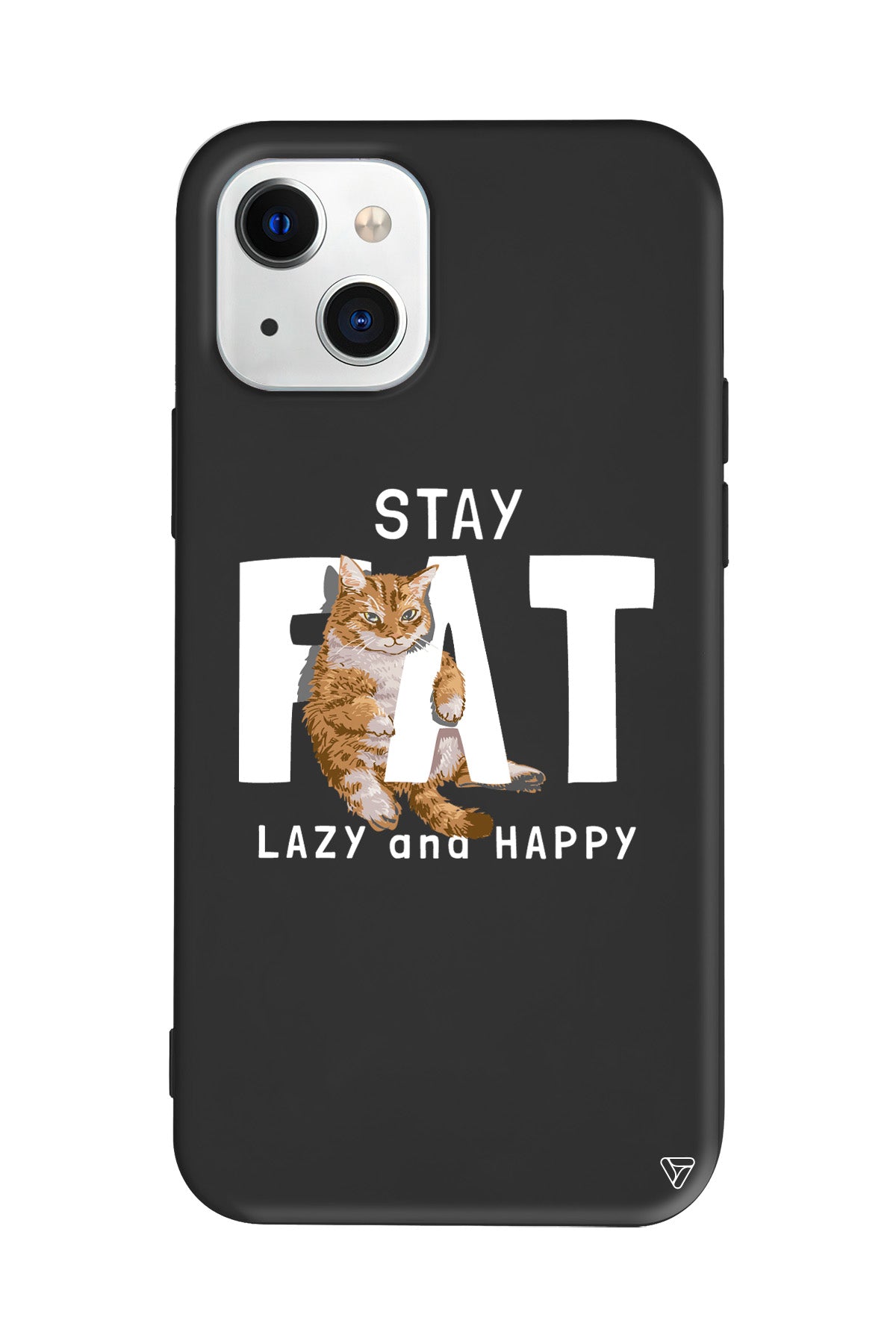 Şişman Kedi Lansman Model İçi Kadife Silikon Telefon Kılıfı