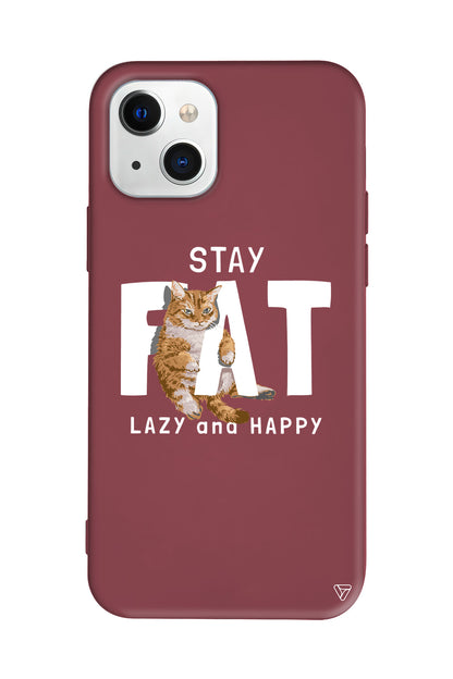 Şişman Kedi Lansman Model İçi Kadife Silikon Telefon Kılıfı – Plus Serisine Özel