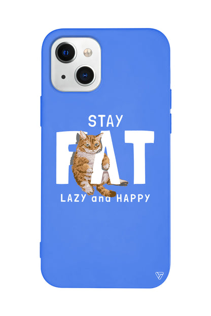 Şişman Kedi Lansman Model İçi Kadife Silikon Telefon Kılıfı – Plus Serisine Özel