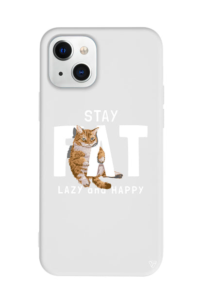 Şişman Kedi Lansman Model İçi Kadife Silikon Telefon Kılıfı