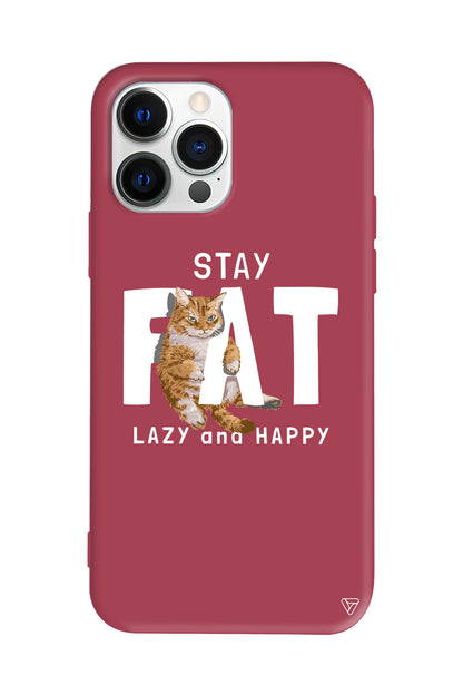 Şişman Kedi Lansman Model İçi Kadife Silikon Telefon Kılıfı