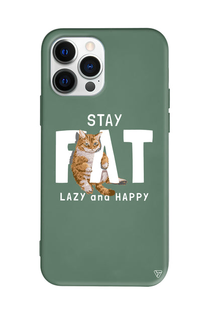 Şişman Kedi Lansman Model İçi Kadife Silikon Telefon Kılıfı