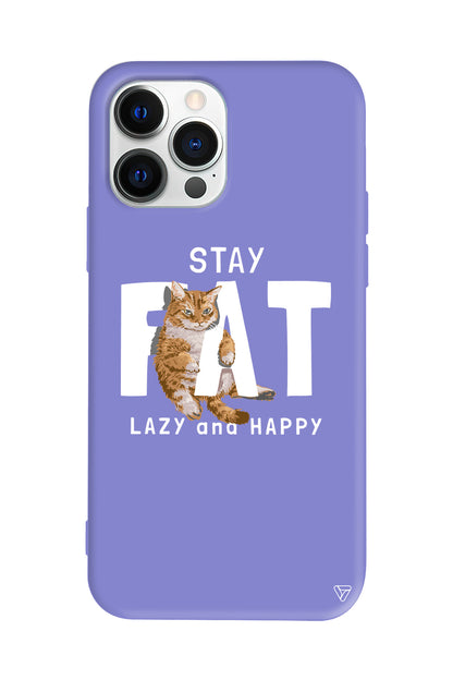 Şişman Kedi Lansman Model İçi Kadife Silikon Telefon Kılıfı